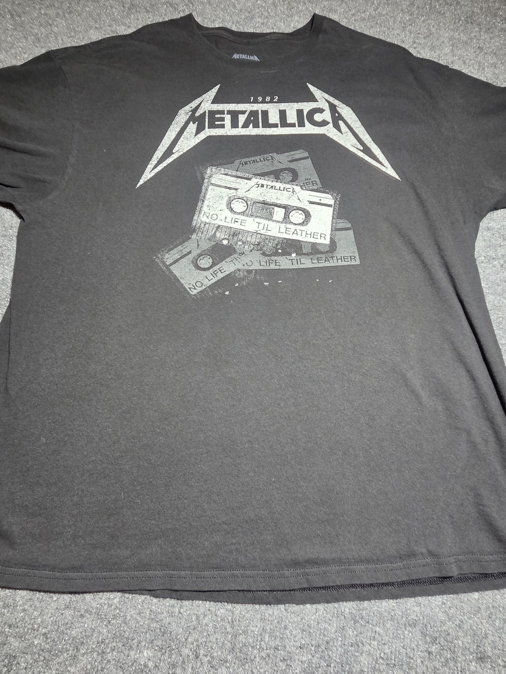 Metallica 1982 No Life 'Til Leather Cassette Graphic T-Shirt Mens XXL Black